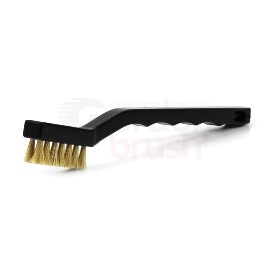 3 x 7 Row .003 Brass Bristle and Plywood Handle Scratch Brush 15B