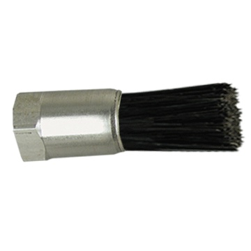 Flow-Thru Lubrication/Applicator Brushes with Machine Threads and Hex Body
